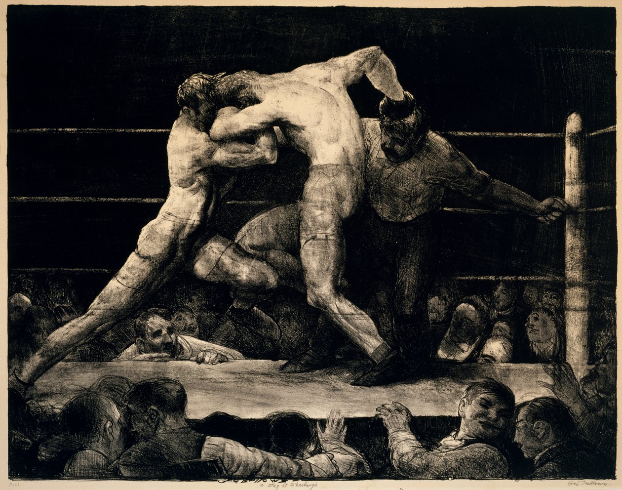 A Stag at Sharkeys, 1917 by George Wesley Bellows