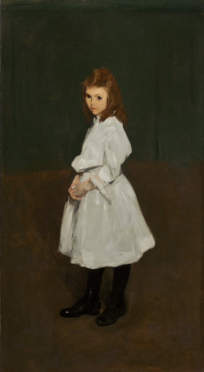 Little Girl in White, Queenie Burnett, 1907 by George Wesley Bellows