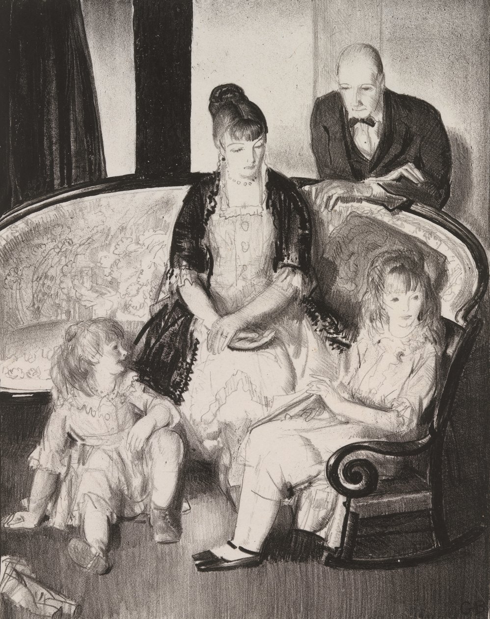 My Family, Second Stone by George Wesley Bellows