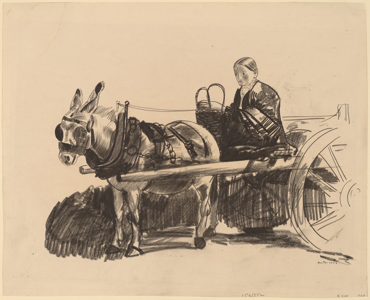 The Donkey Cart, 1922 by George Wesley Bellows