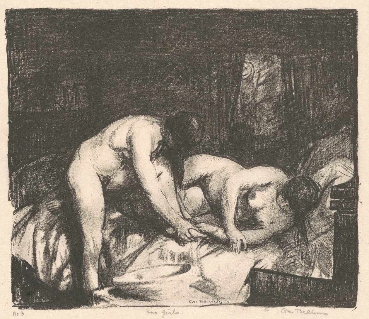Two Girls, 1917 by George Wesley Bellows