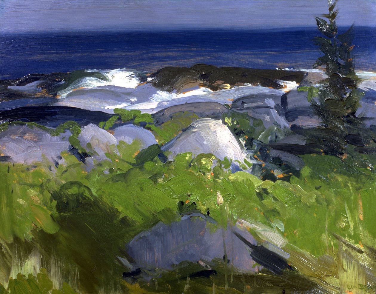 Vine Clad Shore--Monhegan Island, 1913 by George Wesley Bellows
