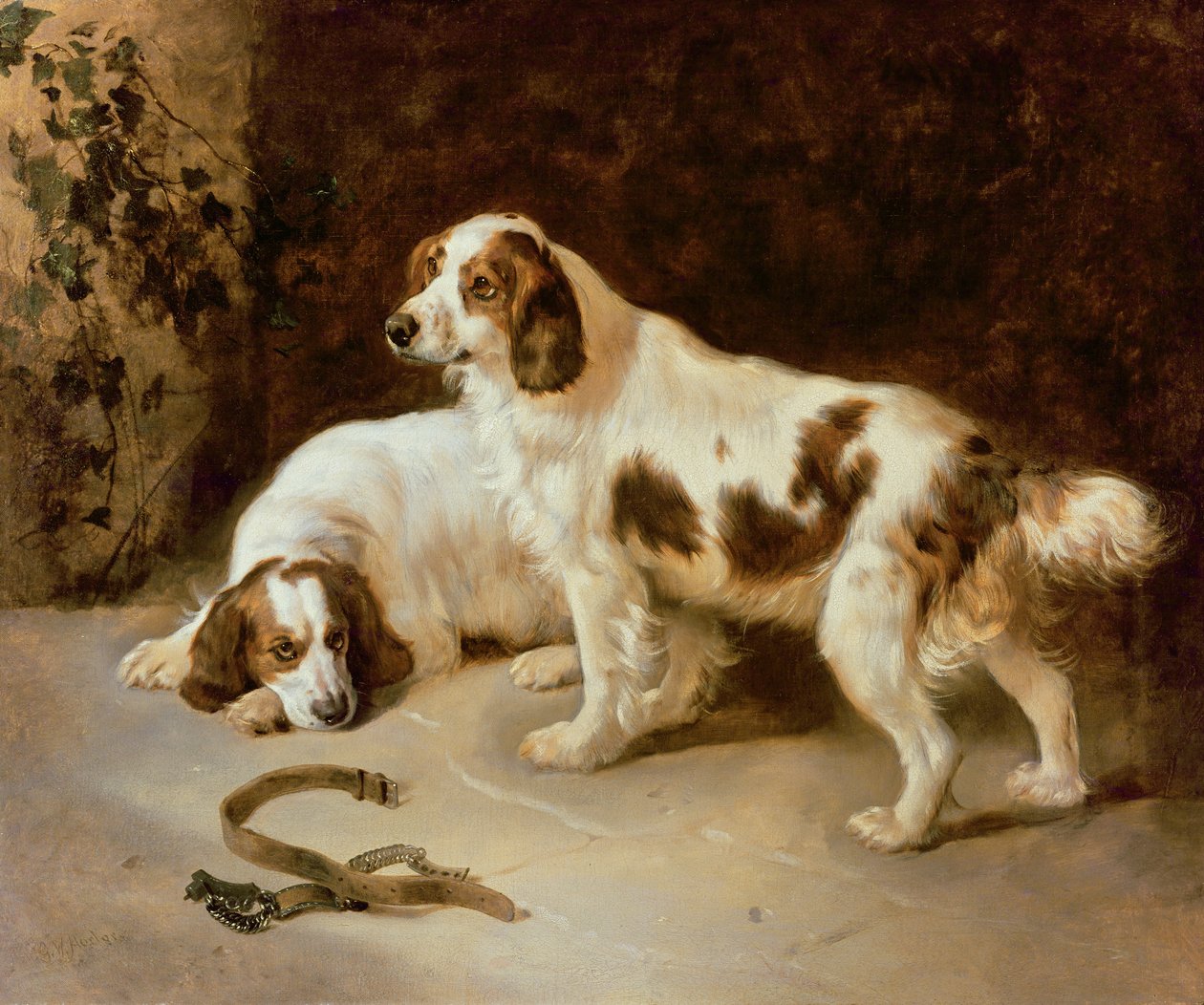 Brittany Spaniels by George Wiliam Horlor