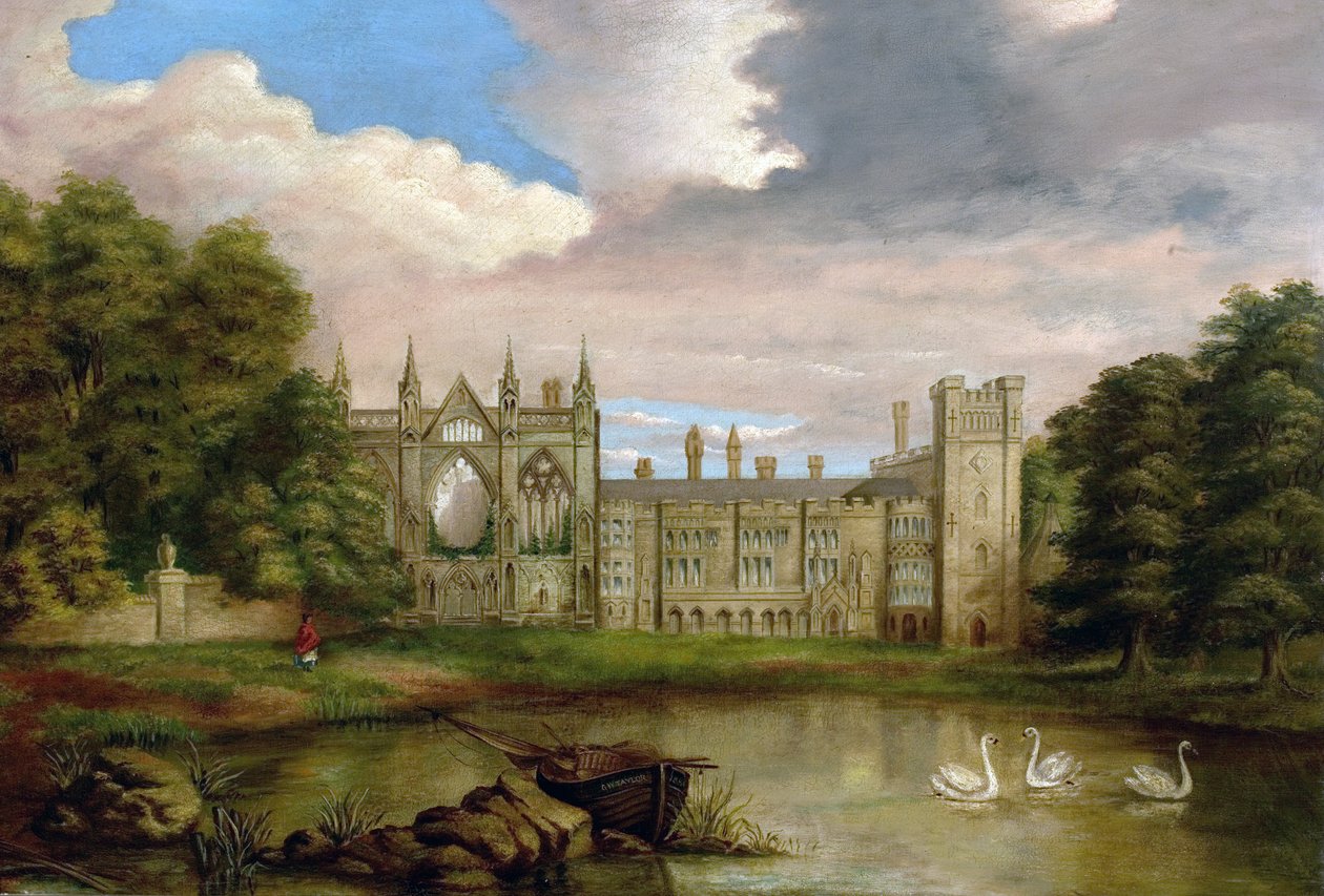 Newstead Abbey, Nottinghamshire, from the Upper Lake by George William Taylor