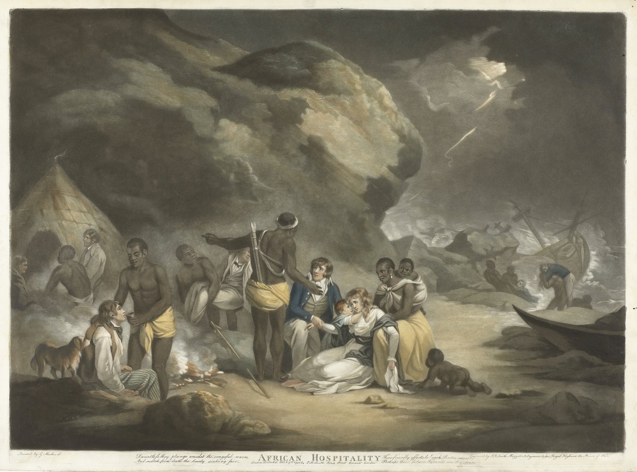 African Hospitality, Published 1791 by George after Morland