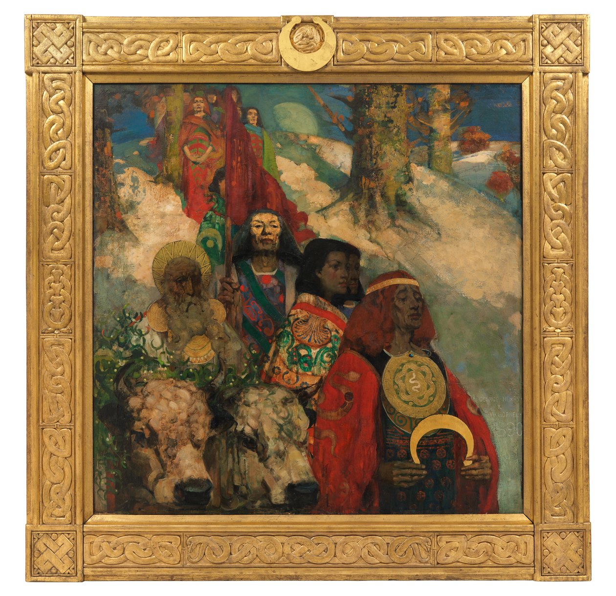 The Druids - Bringing in the Mistletoe by George and Hornel Edward A. (1864-1933) Henry