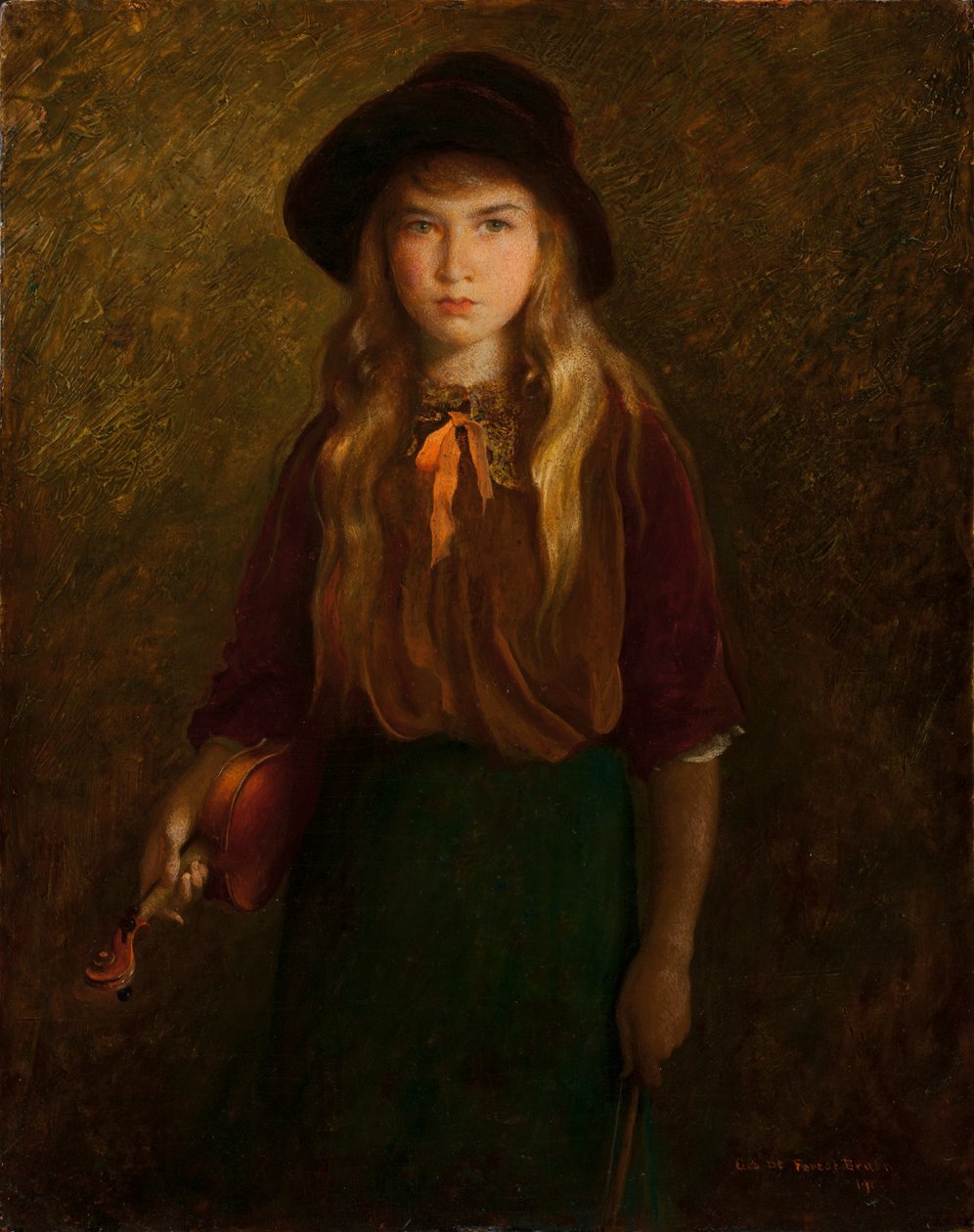 The Young Violinist by George de Forest Brush or Brusch