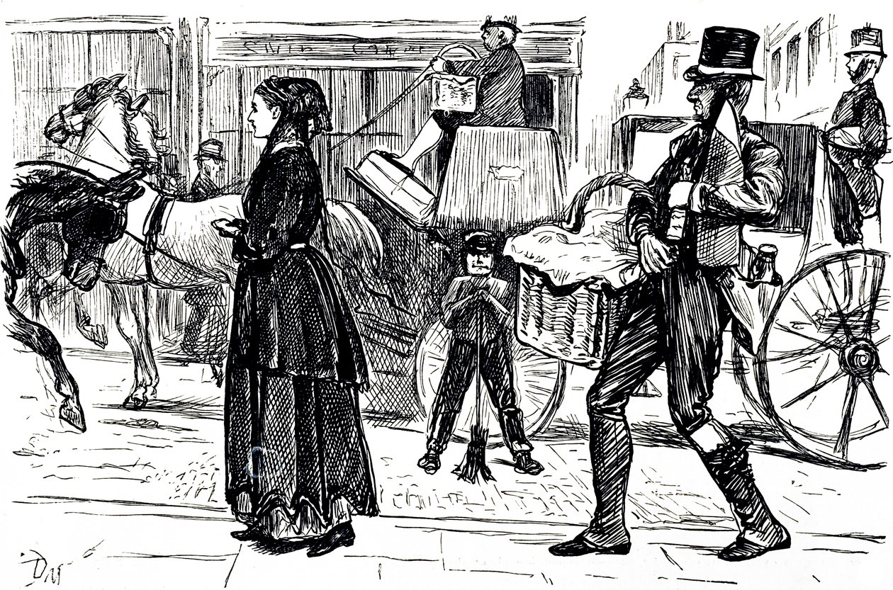 The early days of Co-operative stores by George du Maurier