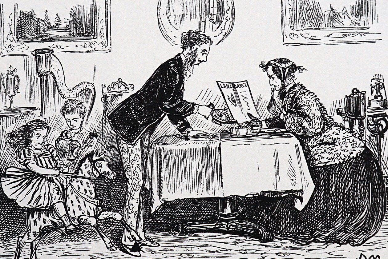 In 1865 Elizabeth Garrett Anderson was licensed to practice medicine as the first woman doctor by George du Maurier