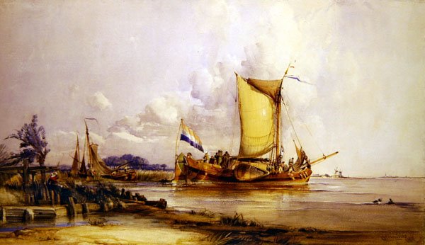Dutch Fishing Boats by George the Elder Chambers