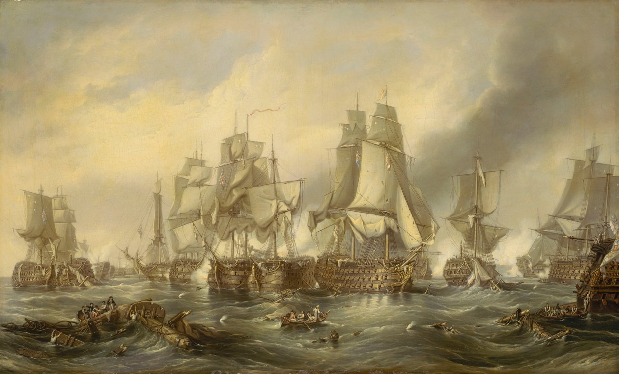 The Battle of Trafalgar, 21 October 1805, c.1836 by George the Elder Chambers