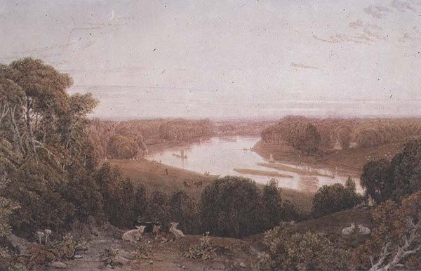 View from Richmond Hill, Surrey by George the Younger Barret