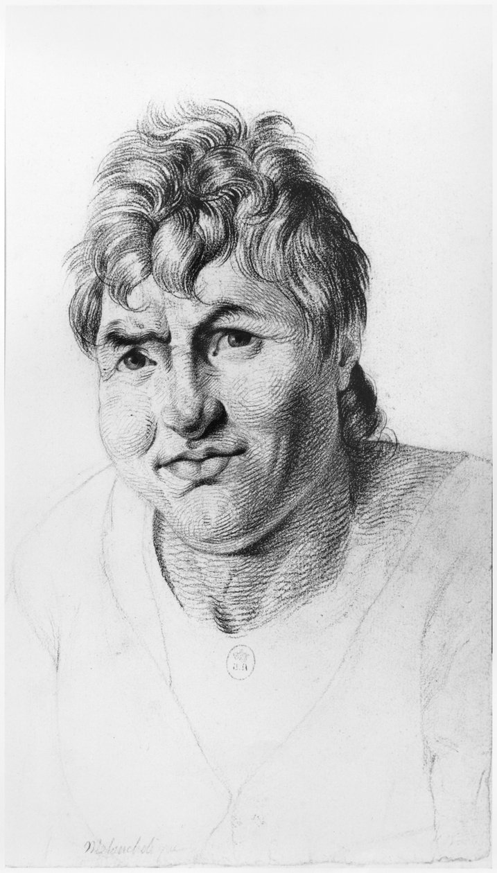 Melancholic (illustration from an unpublished treatise by Jean Etienne Dominique Esquirol) by Georges Francois Gabriel