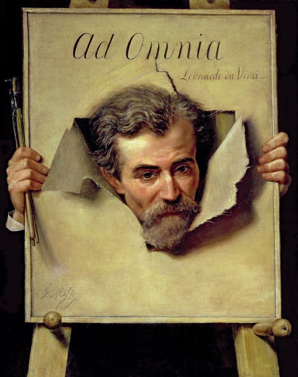 Ad Omnia Leonardo da Vinci, thought to be a self portrait of the artist by Georges Melies