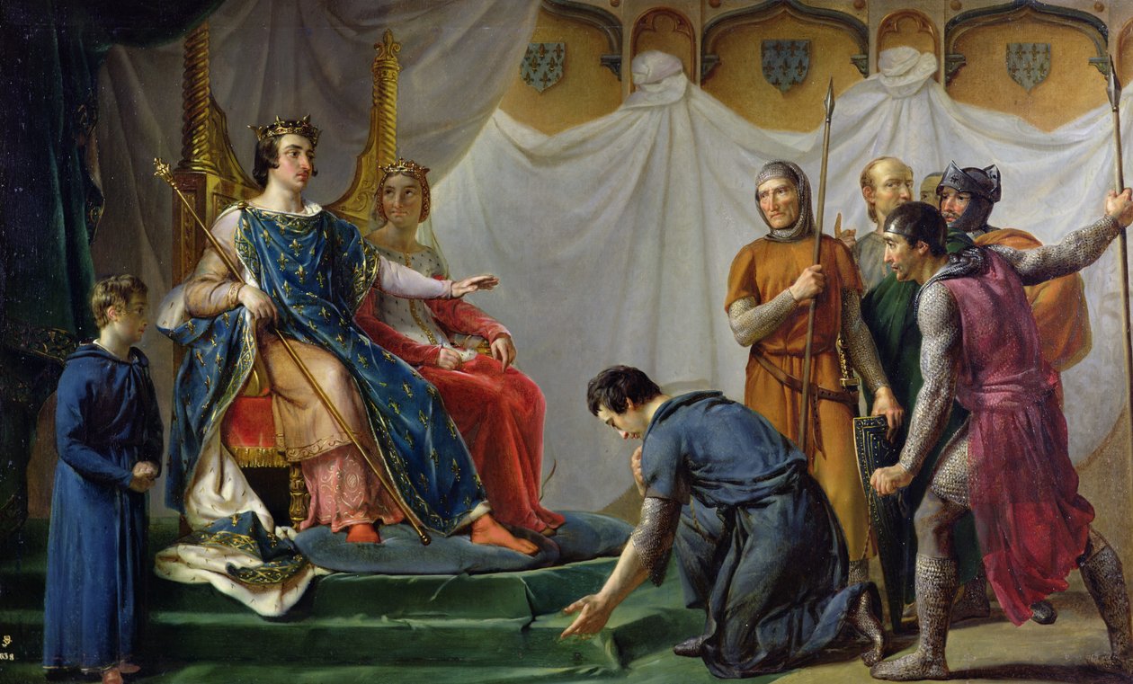 St. Louis Pardoning Mauclerc by Georges Rouget