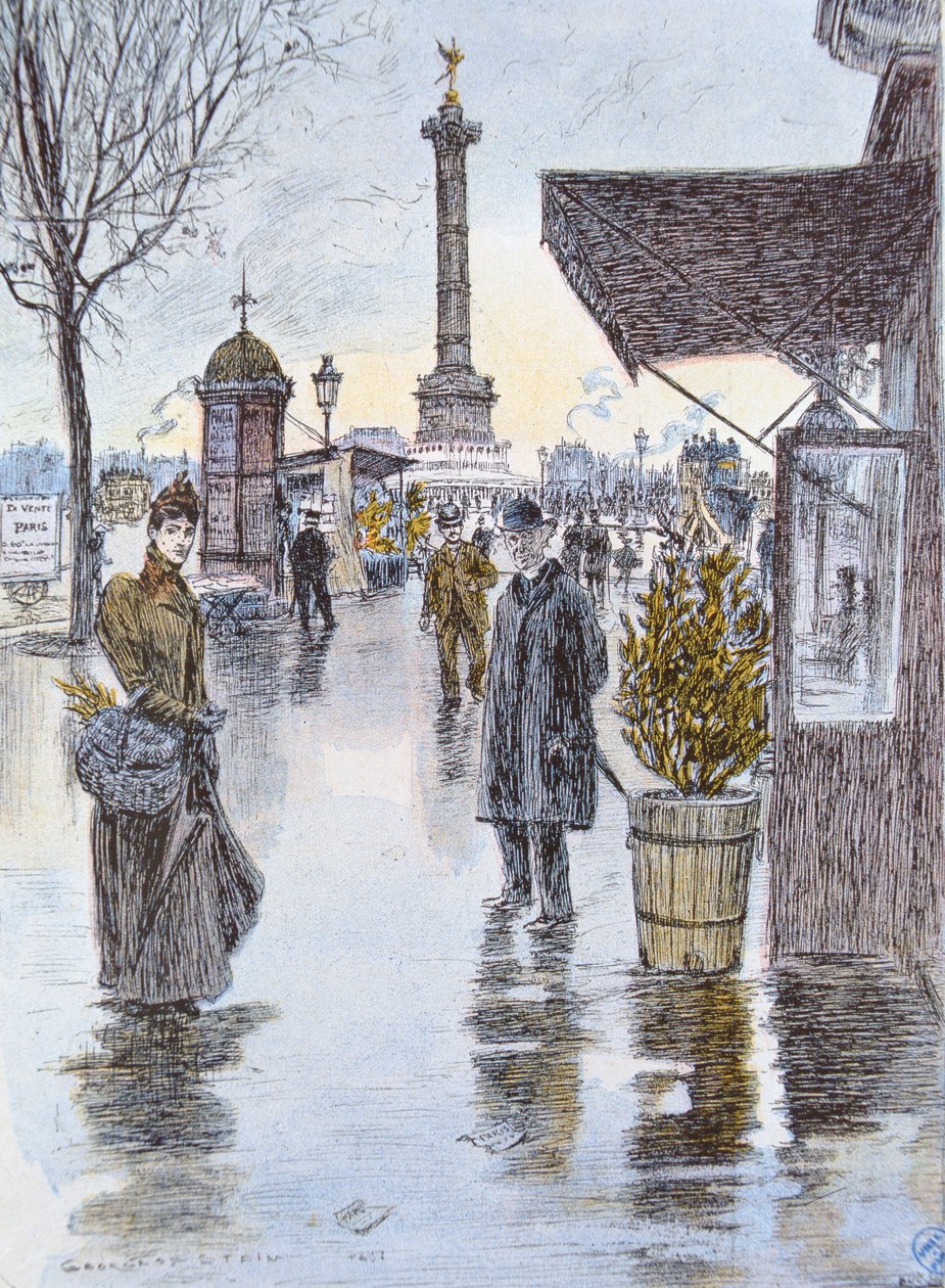 The Place de la Bastille, Paris by Georges Stein