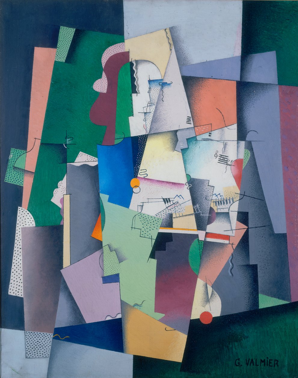 Composition, Young Woman at the Piano by Georges Valmier