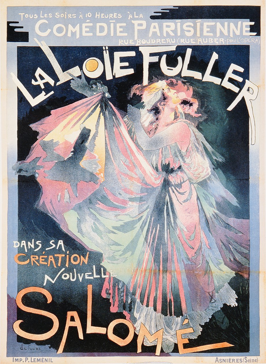 Poster advertising Loie Fuller as 