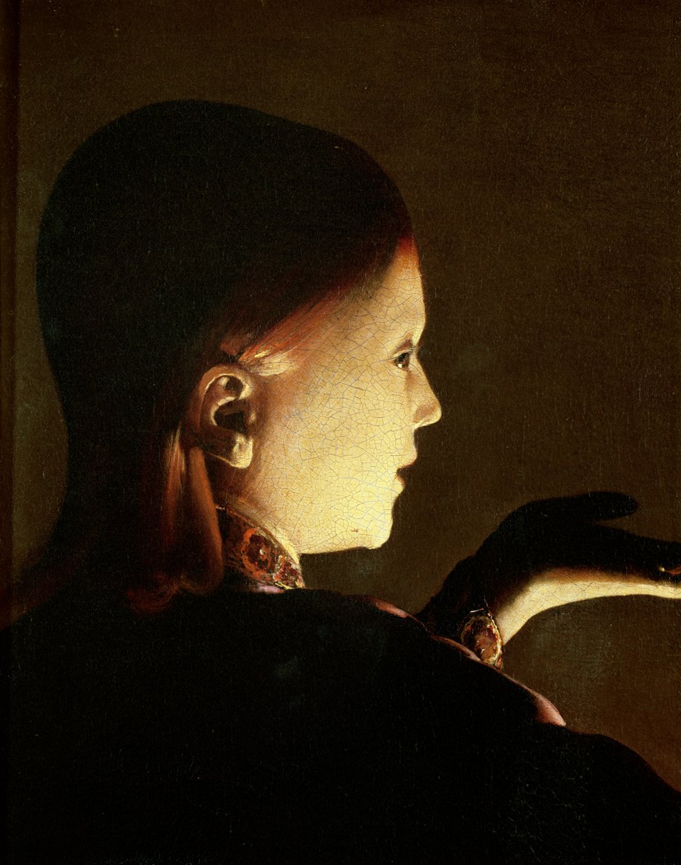 Joseph and the Angel (detail) by Georges de La Tour