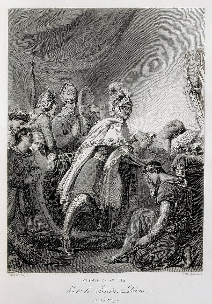 LOUIS IX, Saint Louis, of France (engraving) by Georges (after) Rouget