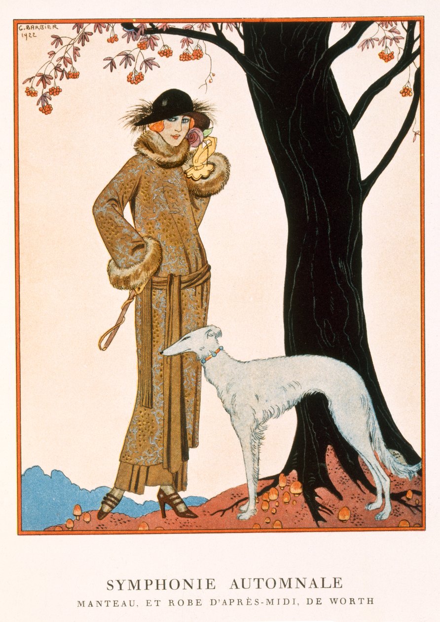 Autumnal Symphony, afternoon coat and dress by Worth, from 