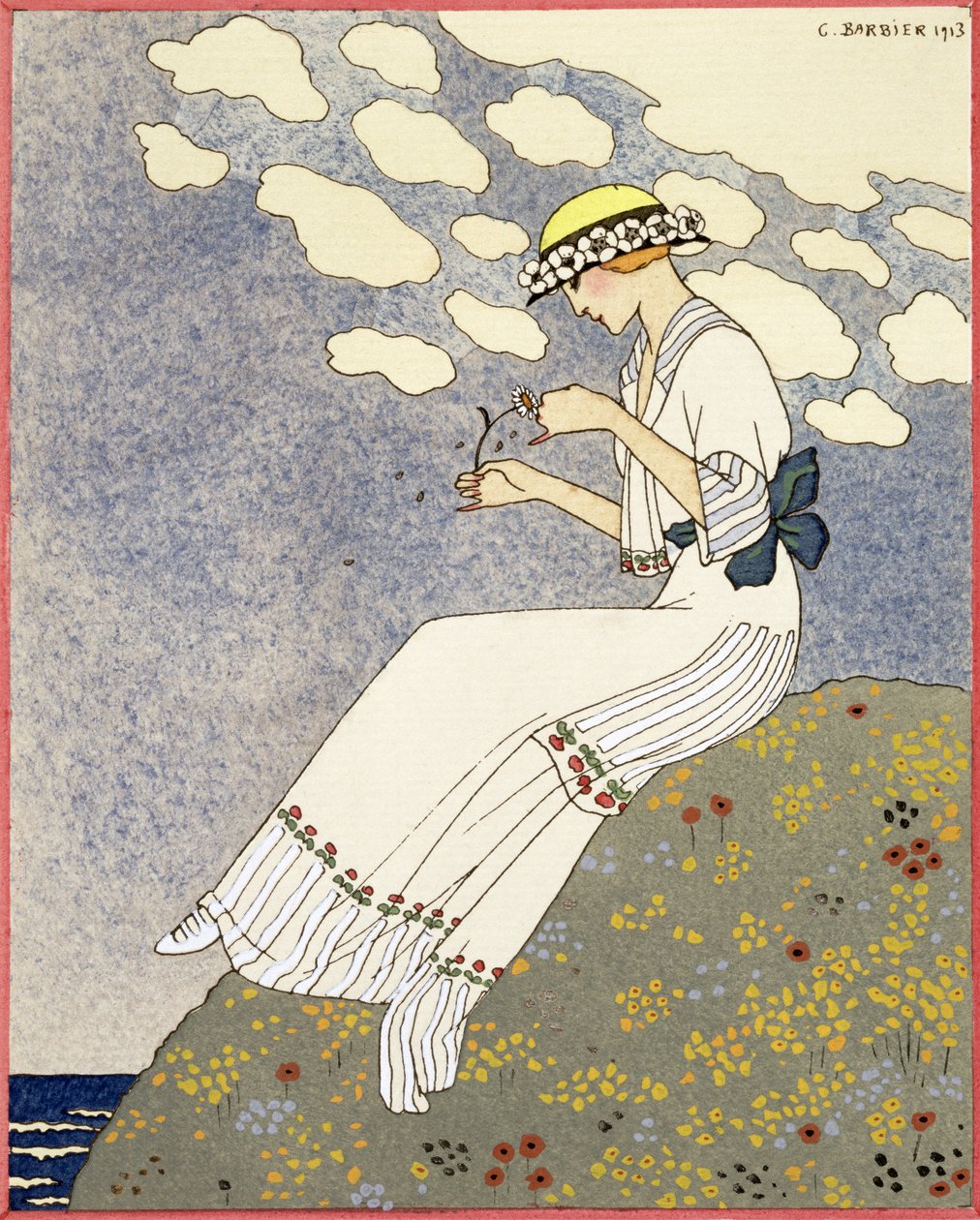 Design for a country dress by Maison Paquin by Georges Barbier