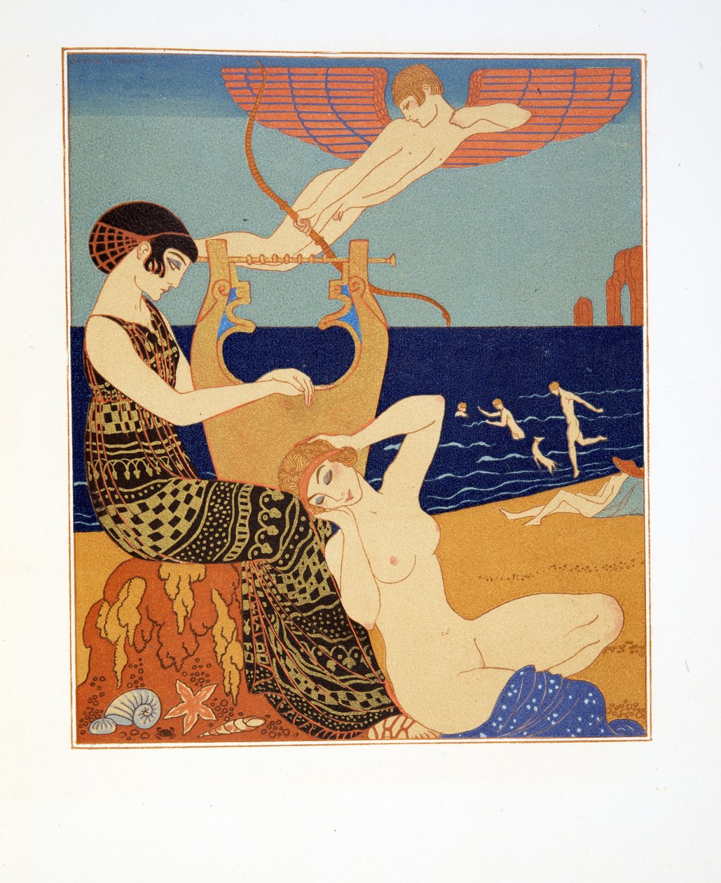 The Symbolic Ring, Illustration from Les Chansons de Bilitis by Georges Barbier