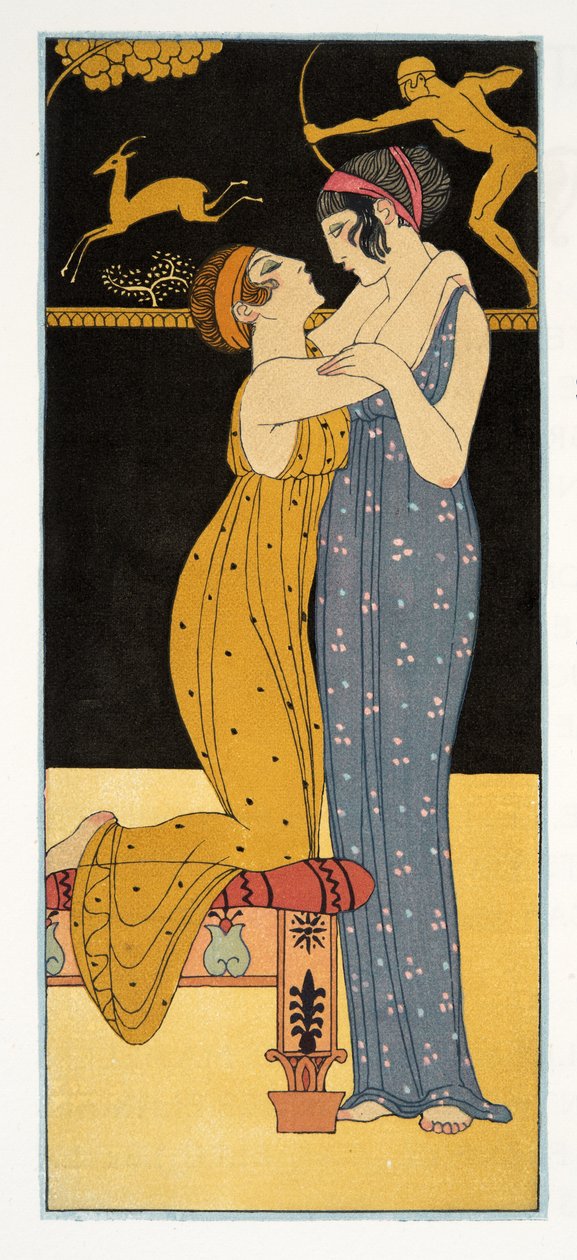 La Desir, illustration from Les Chansons de Bilitis, by Pierre Louys, pub. 1922 by Georges Barbier