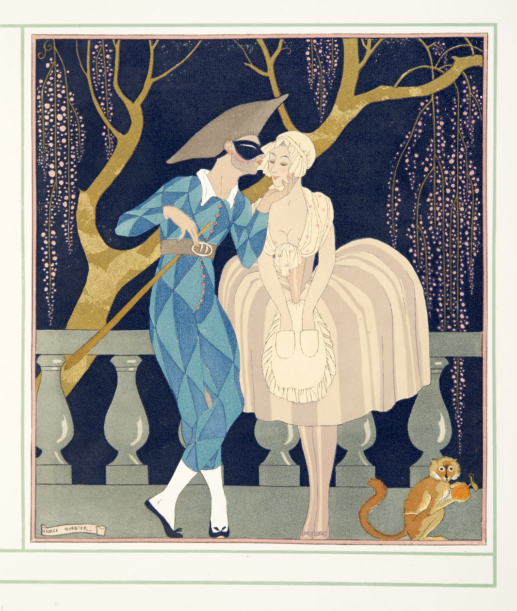 La Finette, from Personages de Comedie, pub. 1922 by Georges Barbier