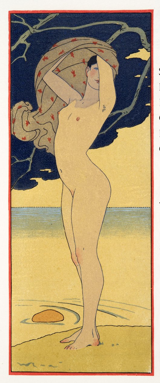 La Riviere de la Foret, illustration from Les Chansons de Bilitis, by Pierre Louys, pub. 1922 by Georges Barbier