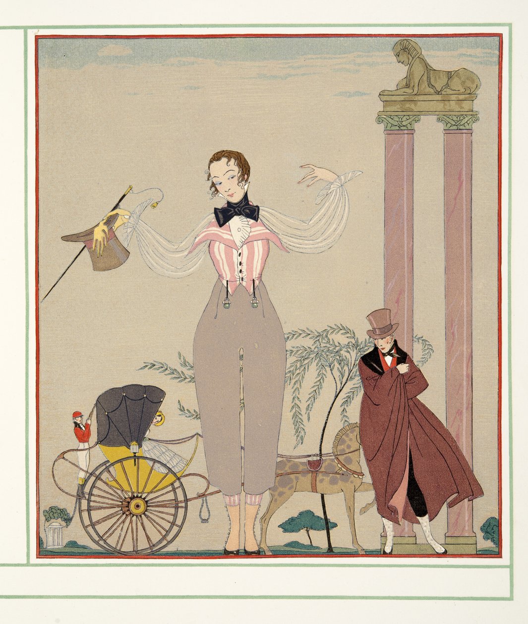 Mademoiselle de Maupin, from Personages de Comedie by Georges Barbier