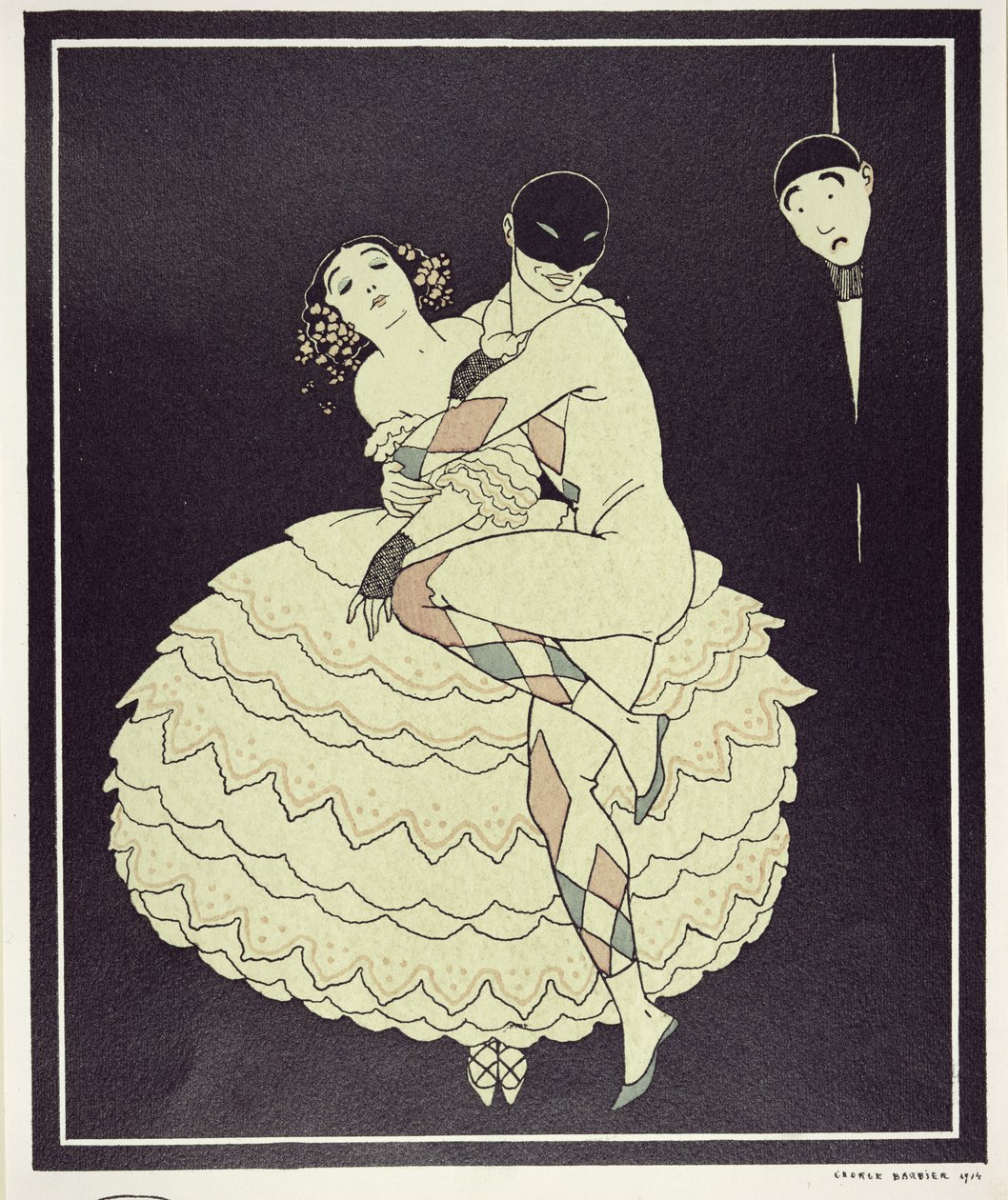 Tamara Karsavina as Columbine and Vaslav Nijinsky as Harlequin in Fokine