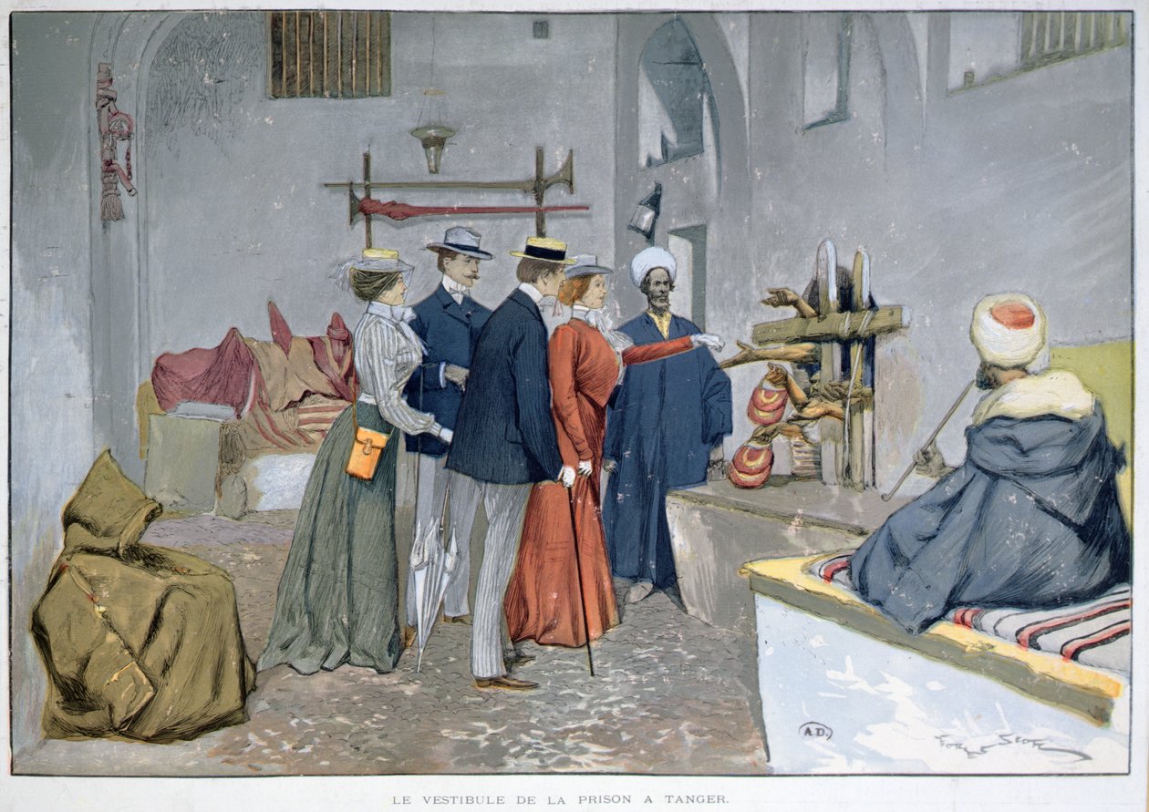 Entrance hall of the prison in Tangiers, c.1900 by Georges Bertin Scott