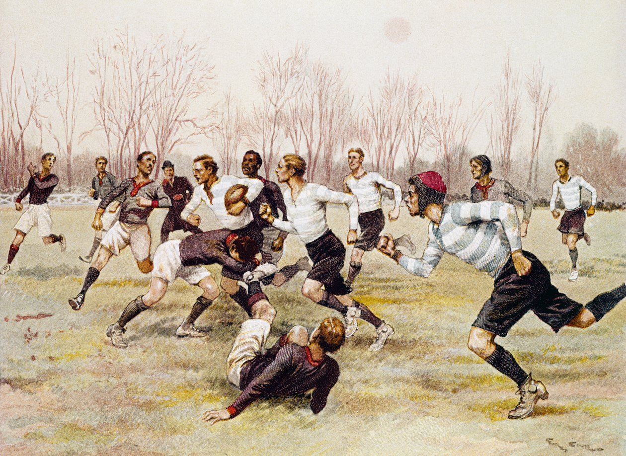 Football (Rugby), Championship match at Parc de Saint Cloud, Sports calendar, February by Georges Bertin Scott