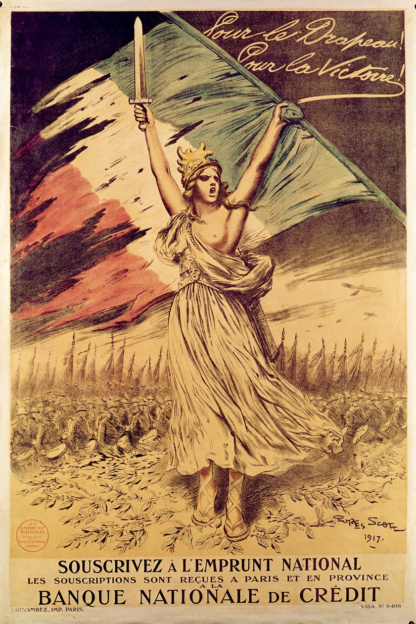 French World War I Poster Encouraging the Purchase of War Bonds, 1917 by Georges Bertin Scott
