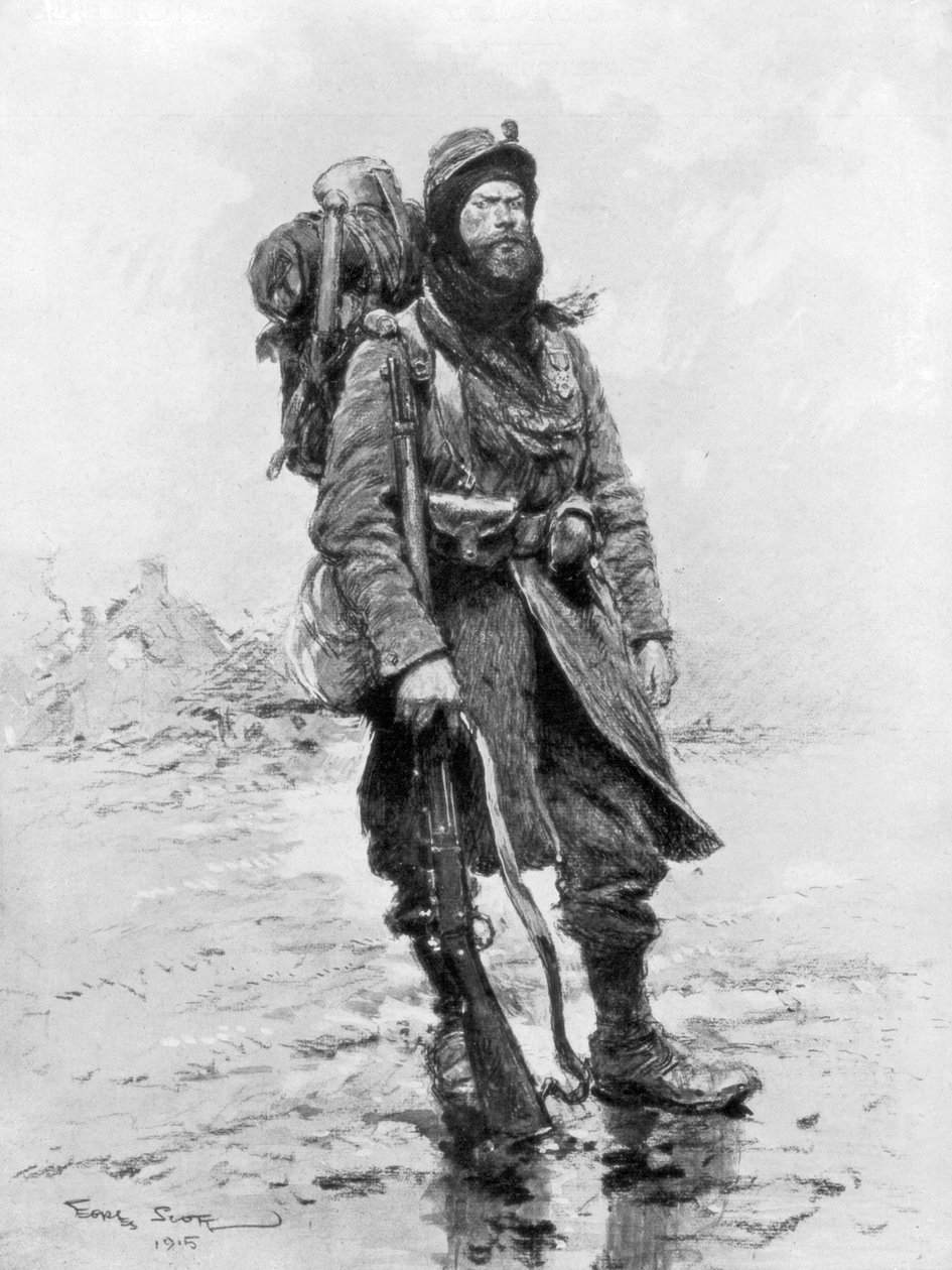 The Soldier of 1915, the archetypical Poilu, 1915, 1926 by Georges Bertin Scott