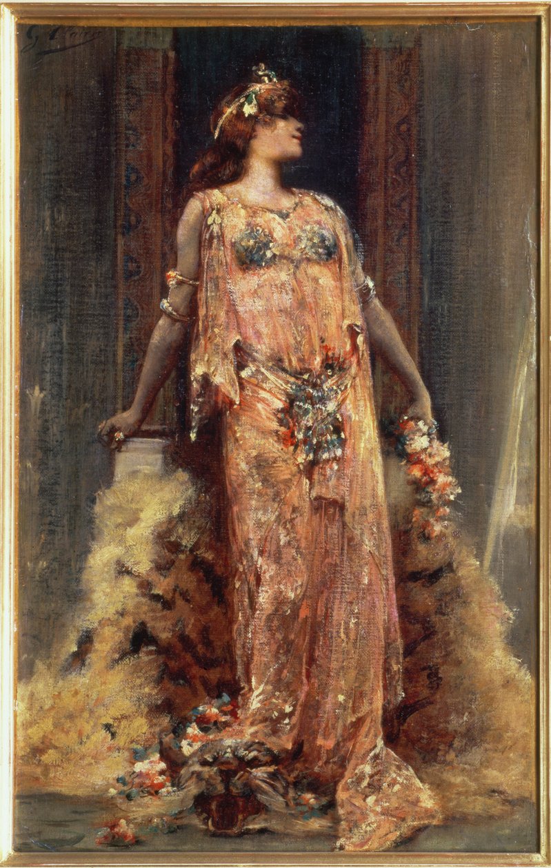 Sarah Bernhardt in the Role of Cleopatra by Georges Clairin