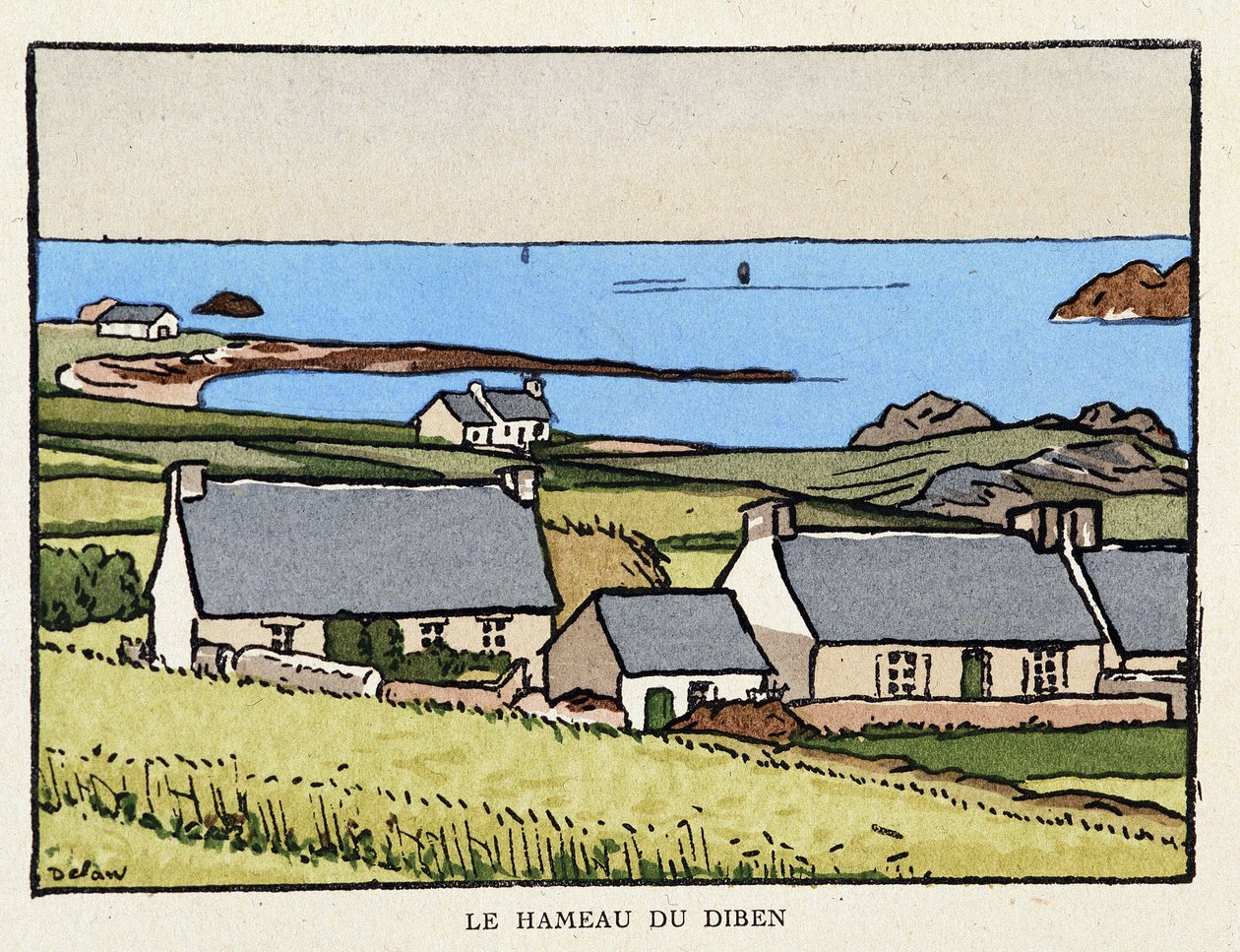 The hamlet of Diben - in Sur les chemins de France by Georges Delaw (1871-1938) by Georges Delaw