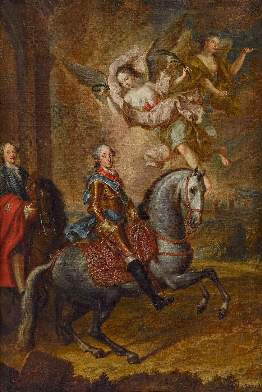 Maximilian III Joseph, Elector of Bavaria, on horseback by Georges Desmarées