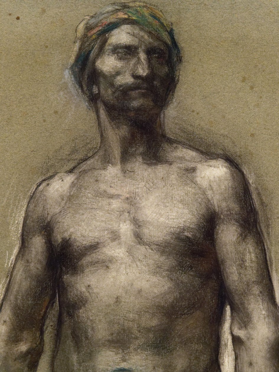 Study of Naked Man at the Turban (detail) by Georges Desvallieres