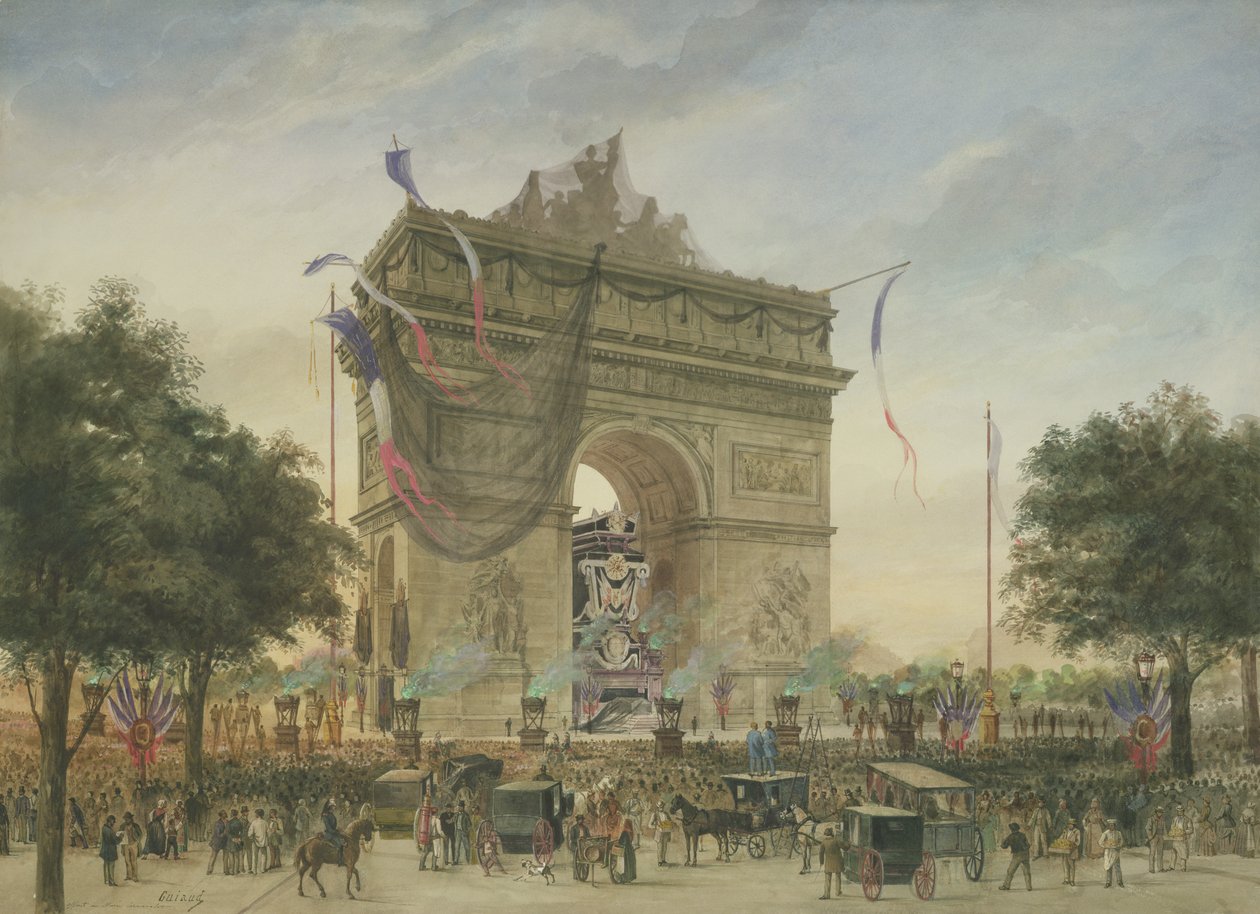 The Funeral of Victor Hugo (1802-85) by Georges Francois Guiaud