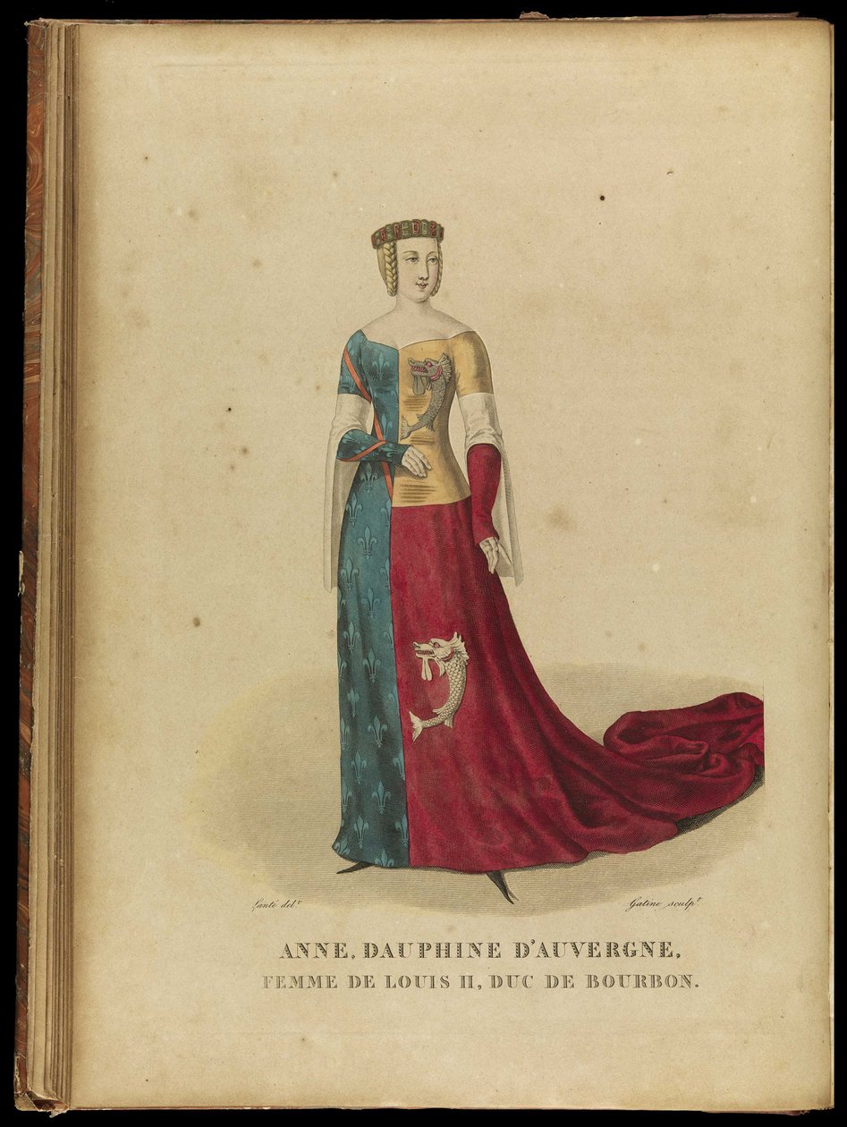 Anne of Auvergne 1358-1417, Countess of Forez and Duchess of Bourbon, Late 18th century by Georges Jacques Gatine