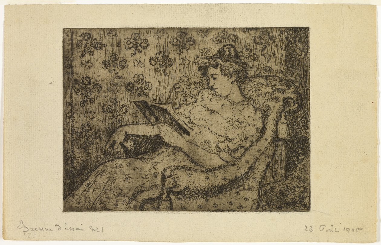 Seated Woman Reading by Georges Lemmen