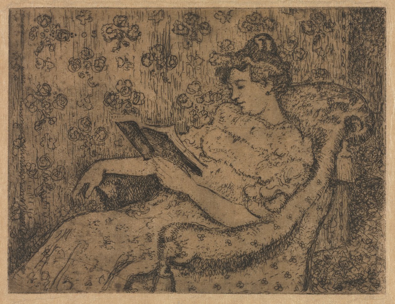 Woman Sitting Reading by Georges Lemmen