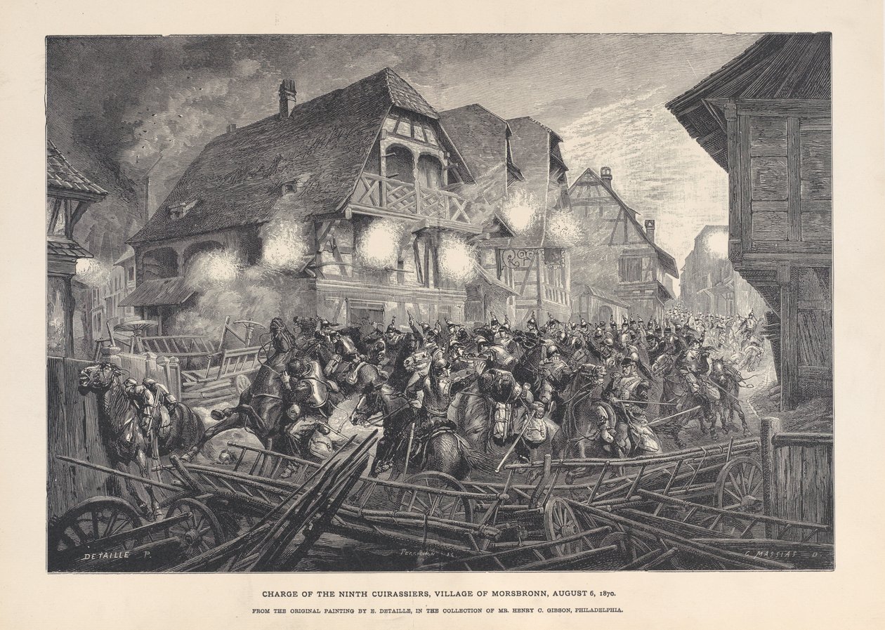 Charge of the Ninth Cuirassiers, Village of Morsbronn, August 6, 1870, 1874-1900 by Georges Léon Alfred Perrichon