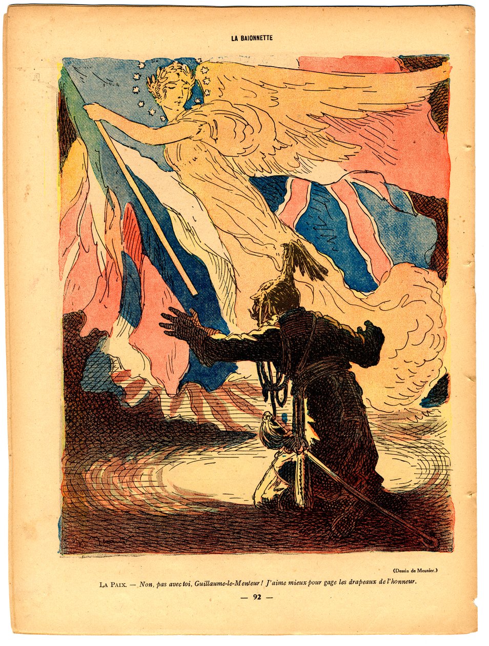 La Baionnette, Satirical in Colors by Georges Meunier