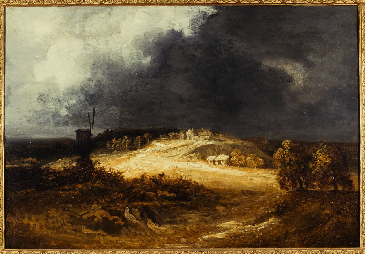Windmills at Montmartre by Georges Michel