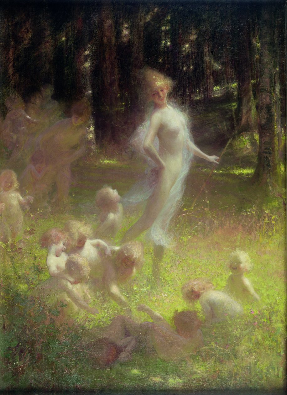 Fairy and Sprites in the Undergrowth by Georges Picard