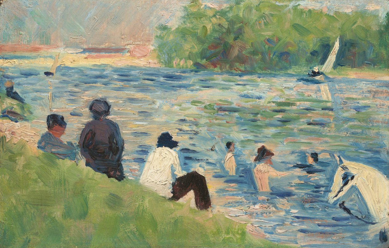 Bathers Study for Bathers at Asnières, 1883-1884 by Georges Pierre Seurat