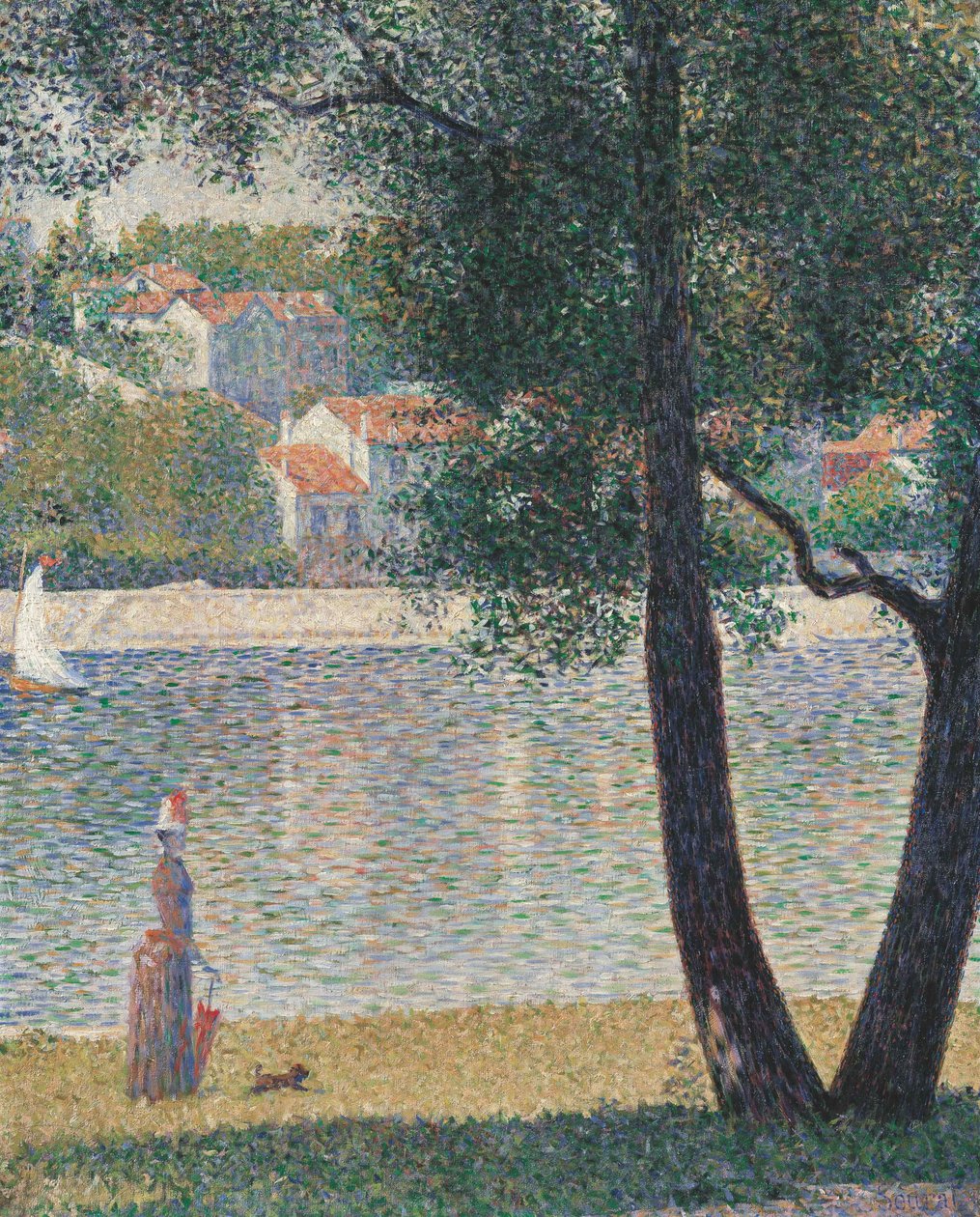 La Seine at Courbevoie by Georges Pierre Seurat